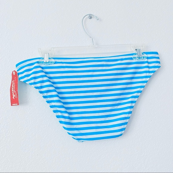 Arizona Jean Co. NWT Striped Blue Juniors Swim Bikini Bottom Large - Picture 2 of 5
